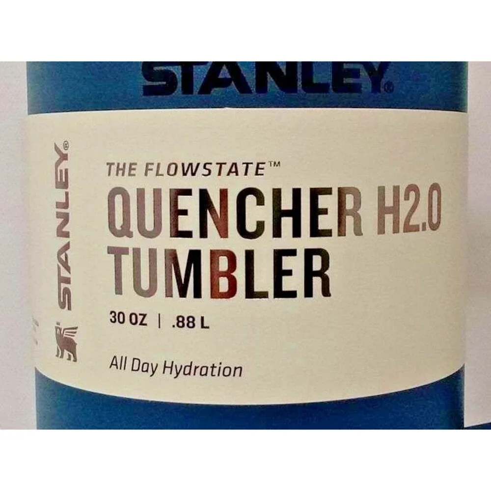 Quencher H2.0 Tumbler Handle & Straw 30 Oz Flowstate 3-Position Lid Blue Spruce